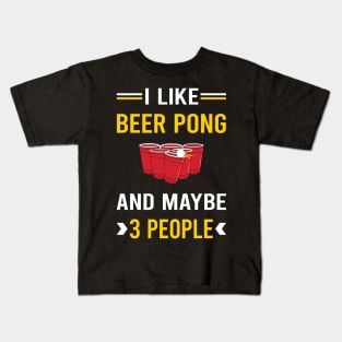 3 People Beer Pong Kids T-Shirt